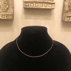 New 14K Yellow Gold 1mm  Chain Necklace 16" Long